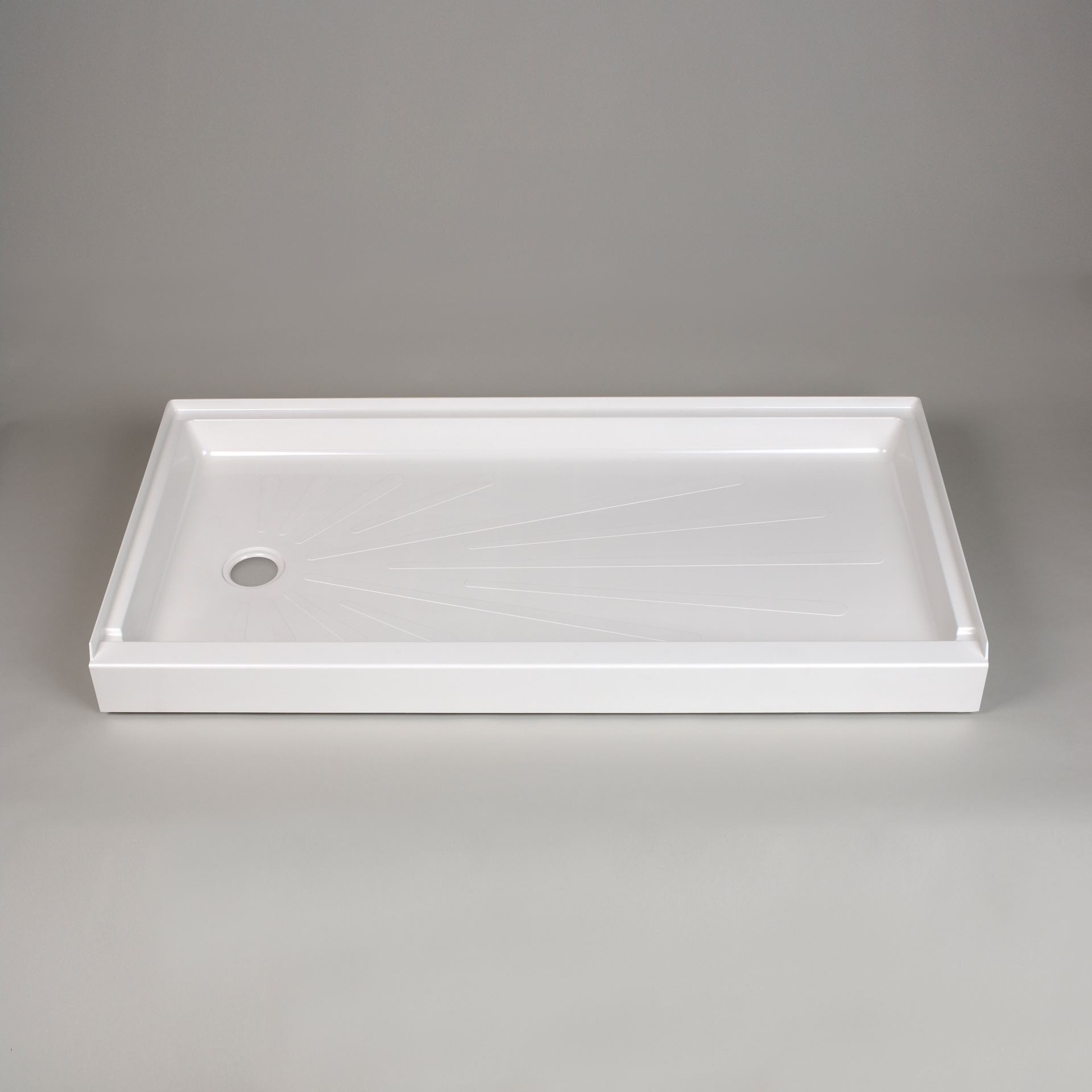 ADA Roll-In Shower pan - One Piece 63x33 - Front Trench Drain