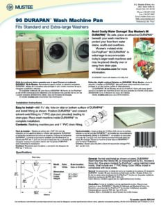 96 DURAPAN™ Wash  Machine & Water  Heater Pan
