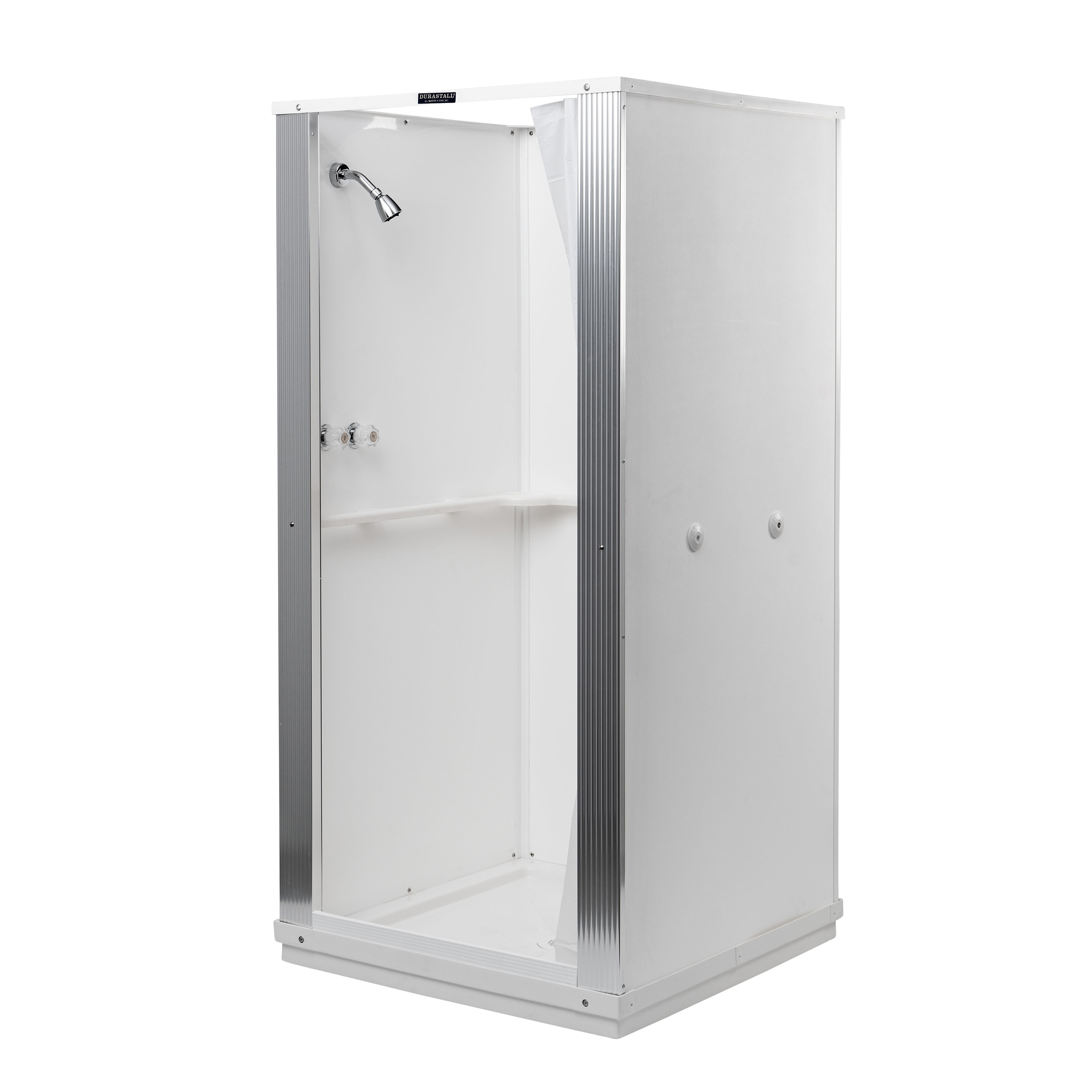 Mustee 142 Durastall 36-in x 36-in Shower Stall with Extended Base